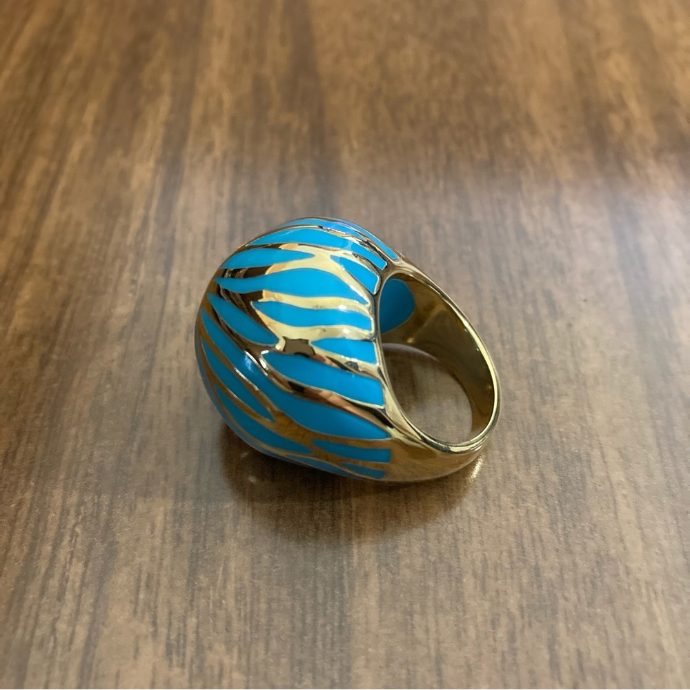 Gold and Blue Statement Ring